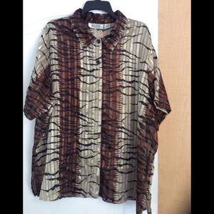 Selene - Multi color sheer women top Plus Size 3X